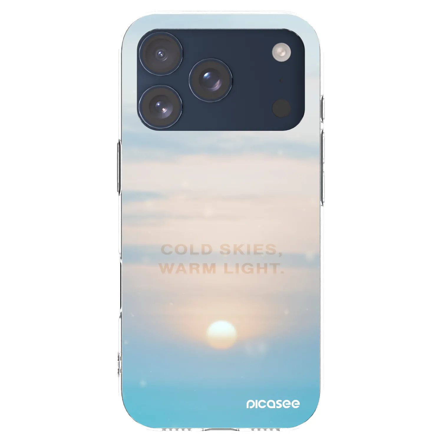 Picasee silikónový prehľadný obal pre Apple iPhone 17 Pro - COLD SKIES