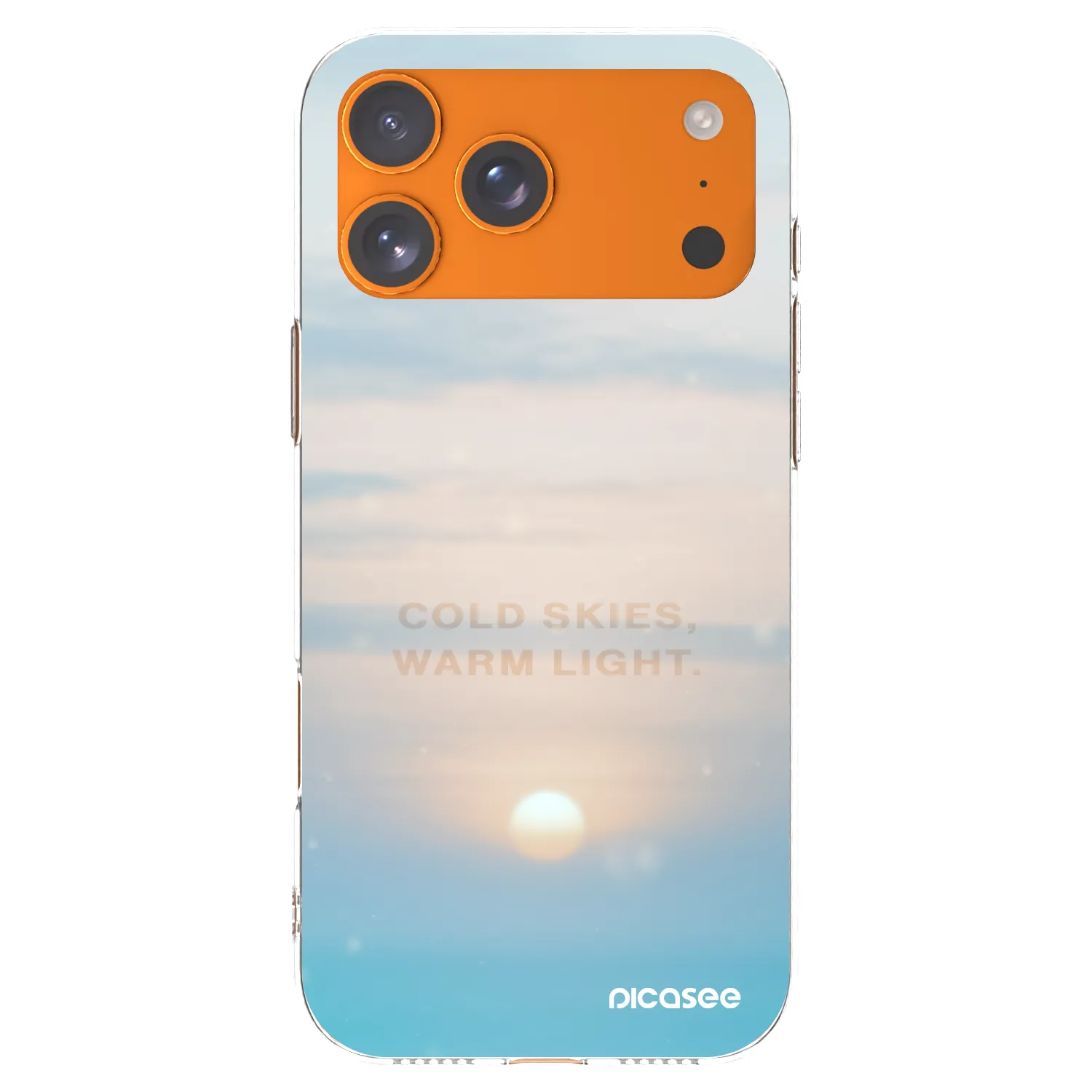 Picasee silikónový prehľadný obal pre Apple iPhone 17 Pro Max - COLD SKIES
