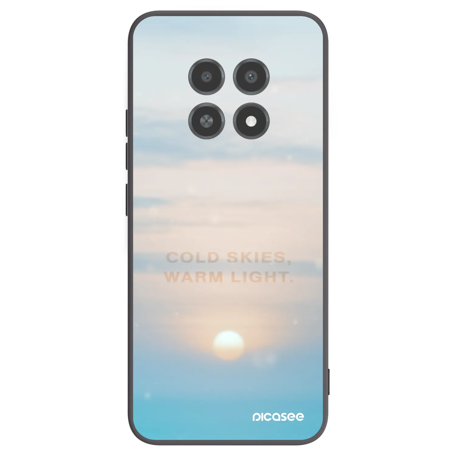 Picasee silikónový čierny obal pre Realme 12X - COLD SKIES