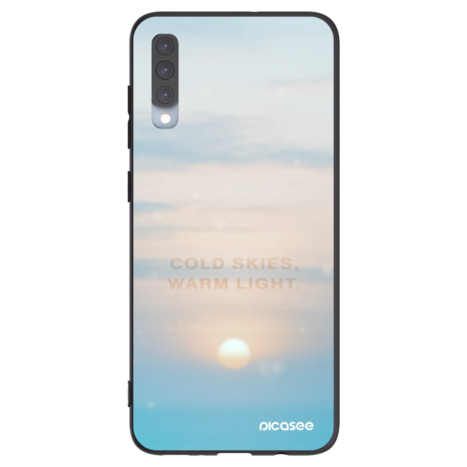 Picasee silikónový čierny obal pre Samsung Galaxy A70 A705F - COLD SKIES