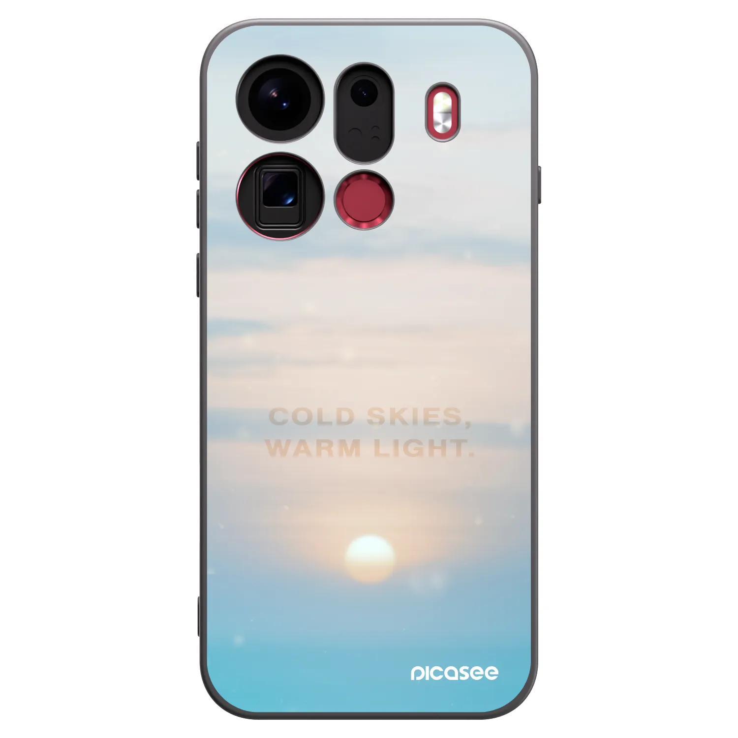 Picasee silikónový čierny obal pre OPPO Find X9 Pro - COLD SKIES