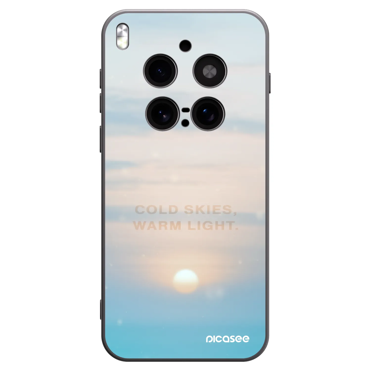 Picasee silikónový čierny obal pre Vivo X300 Pro - COLD SKIES
