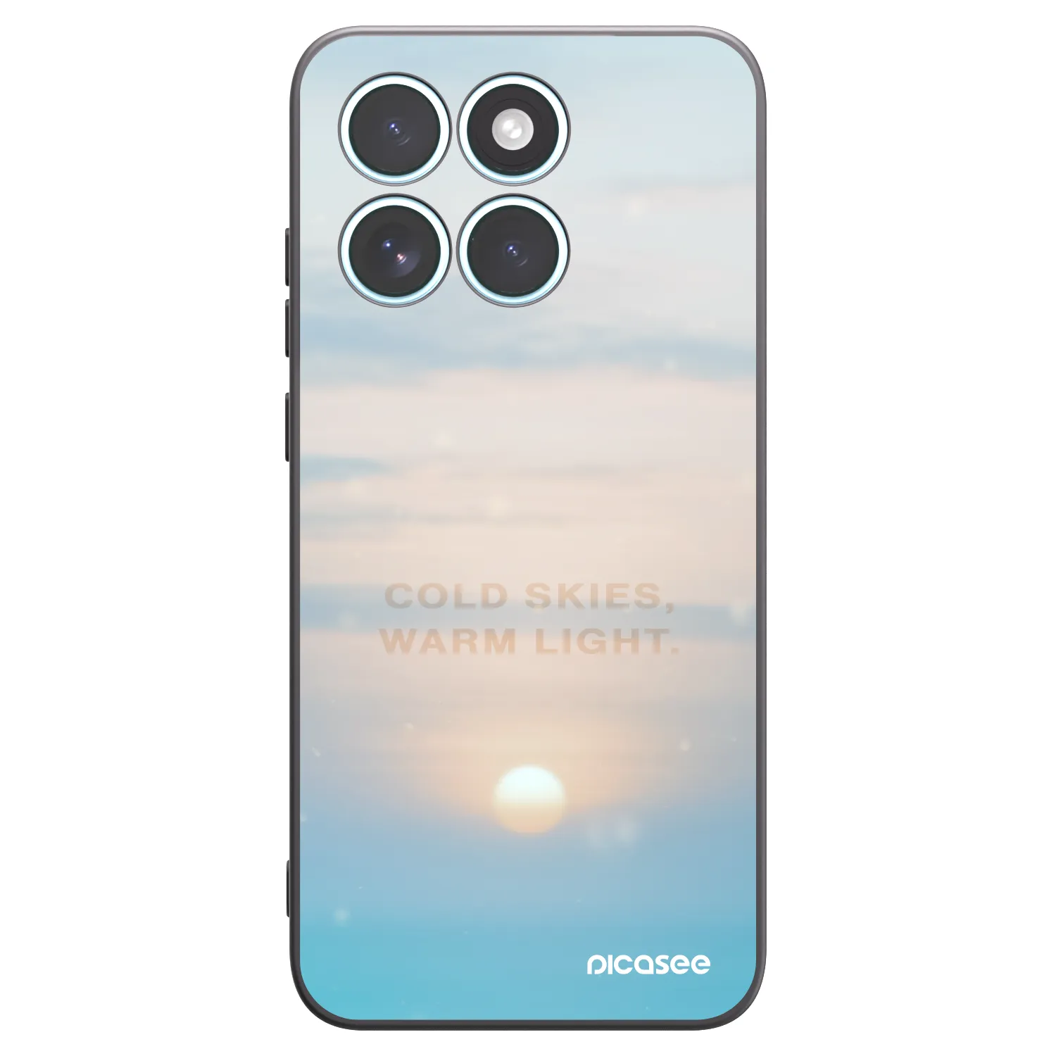 Picasee silikónový čierny obal pre Motorola Edge 70 Fusion - COLD SKIES