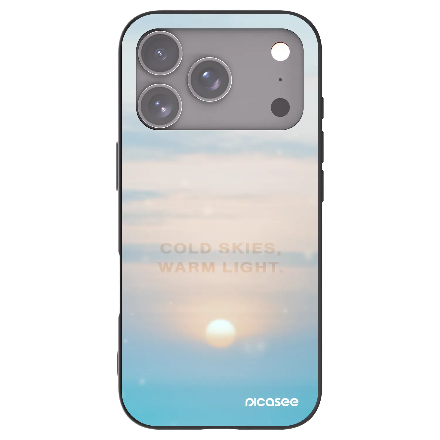 Picasee silikónový čierny obal pre Apple iPhone 18 Pro - COLD SKIES
