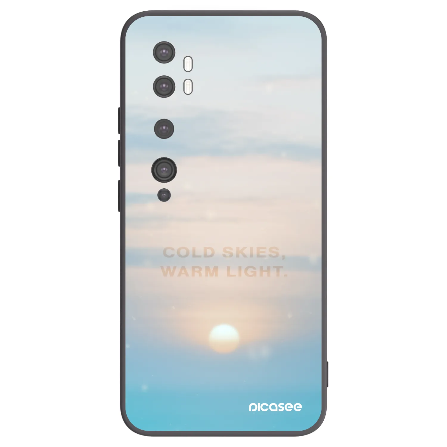 Picasee silikónový čierny obal pre Xiaomi Mi Note 10 (Pro) - COLD SKIES