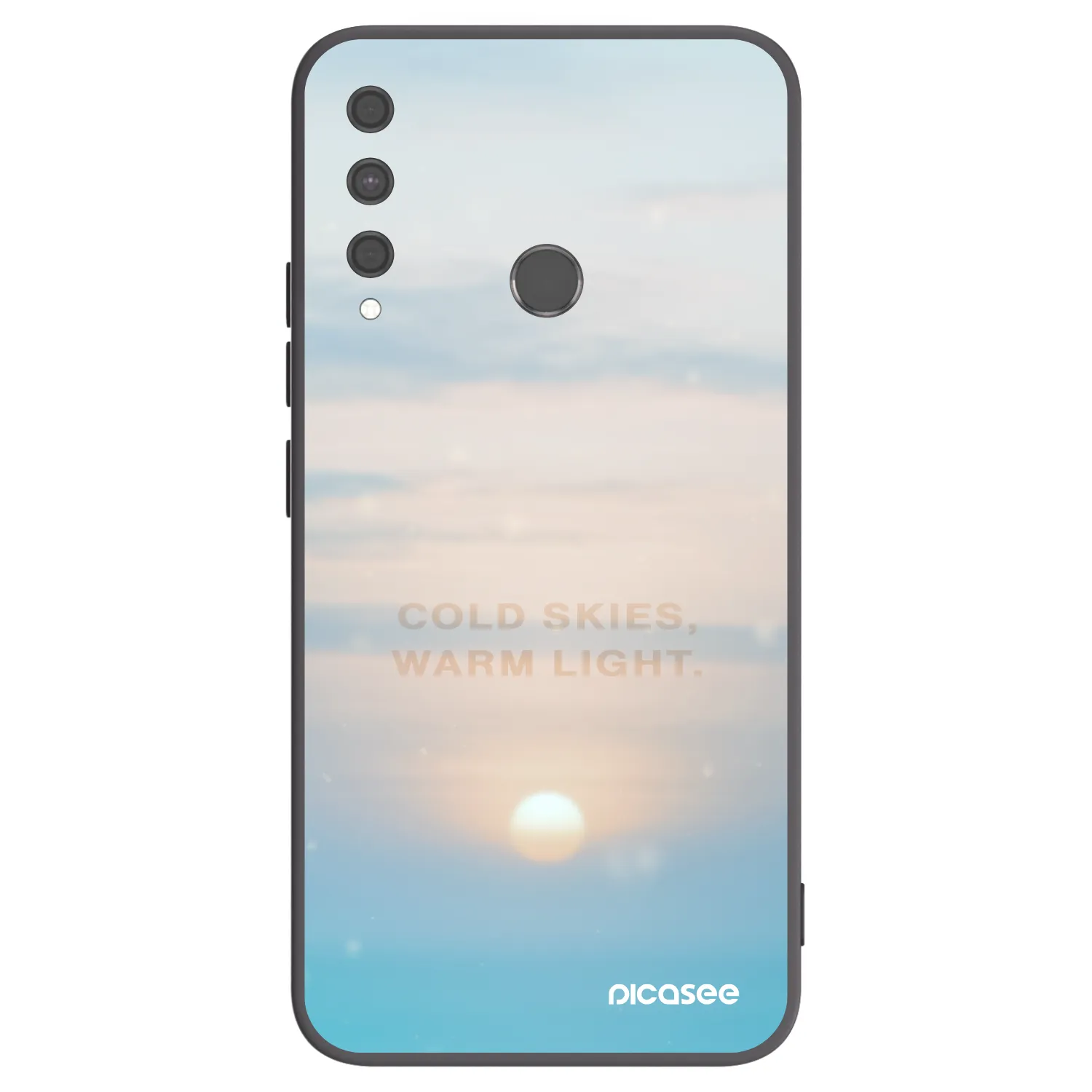 Picasee silikónový čierny obal pre Huawei P40 Lite E - COLD SKIES