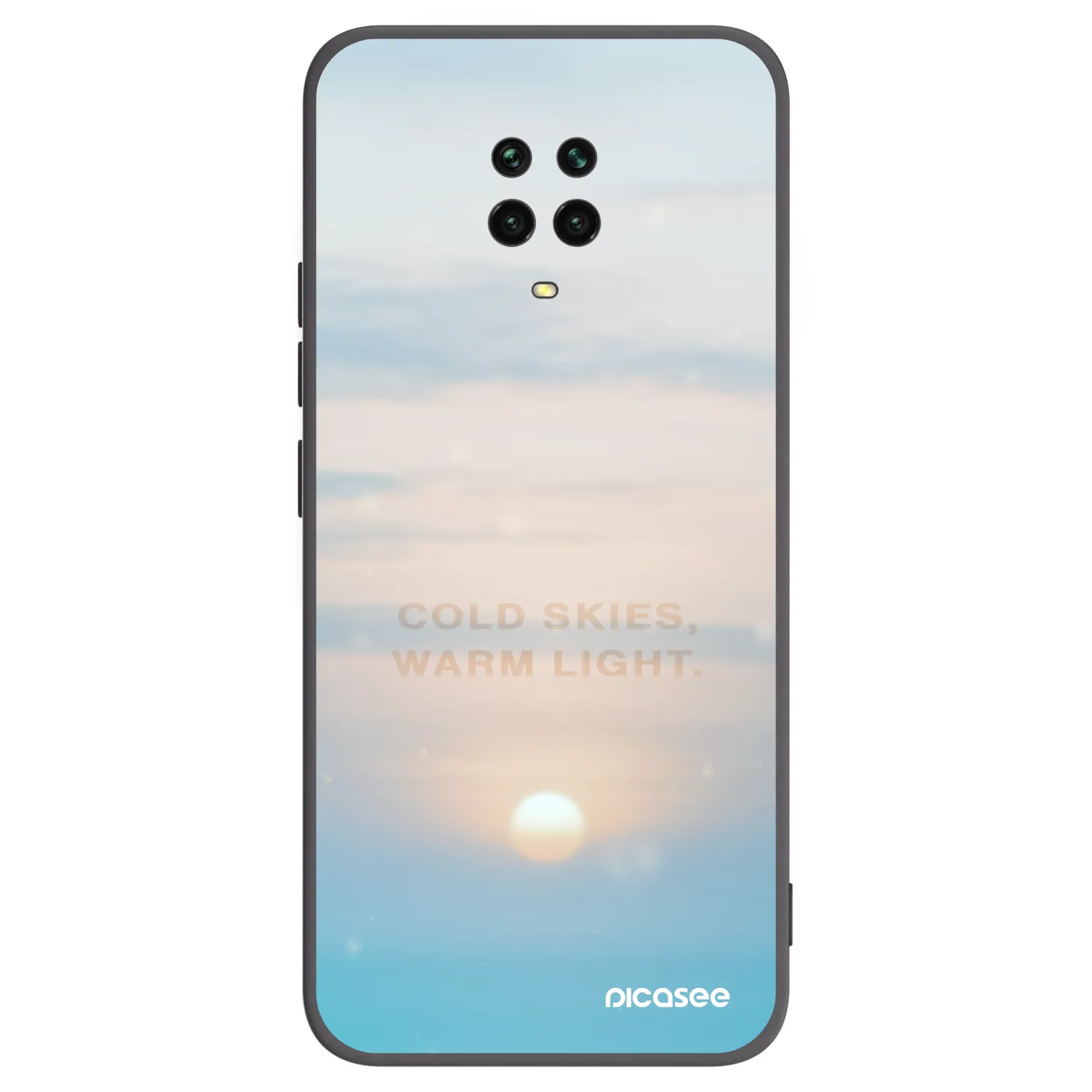 Picasee silikónový čierny obal pre Xiaomi Redmi Note 9 Pro - COLD SKIES