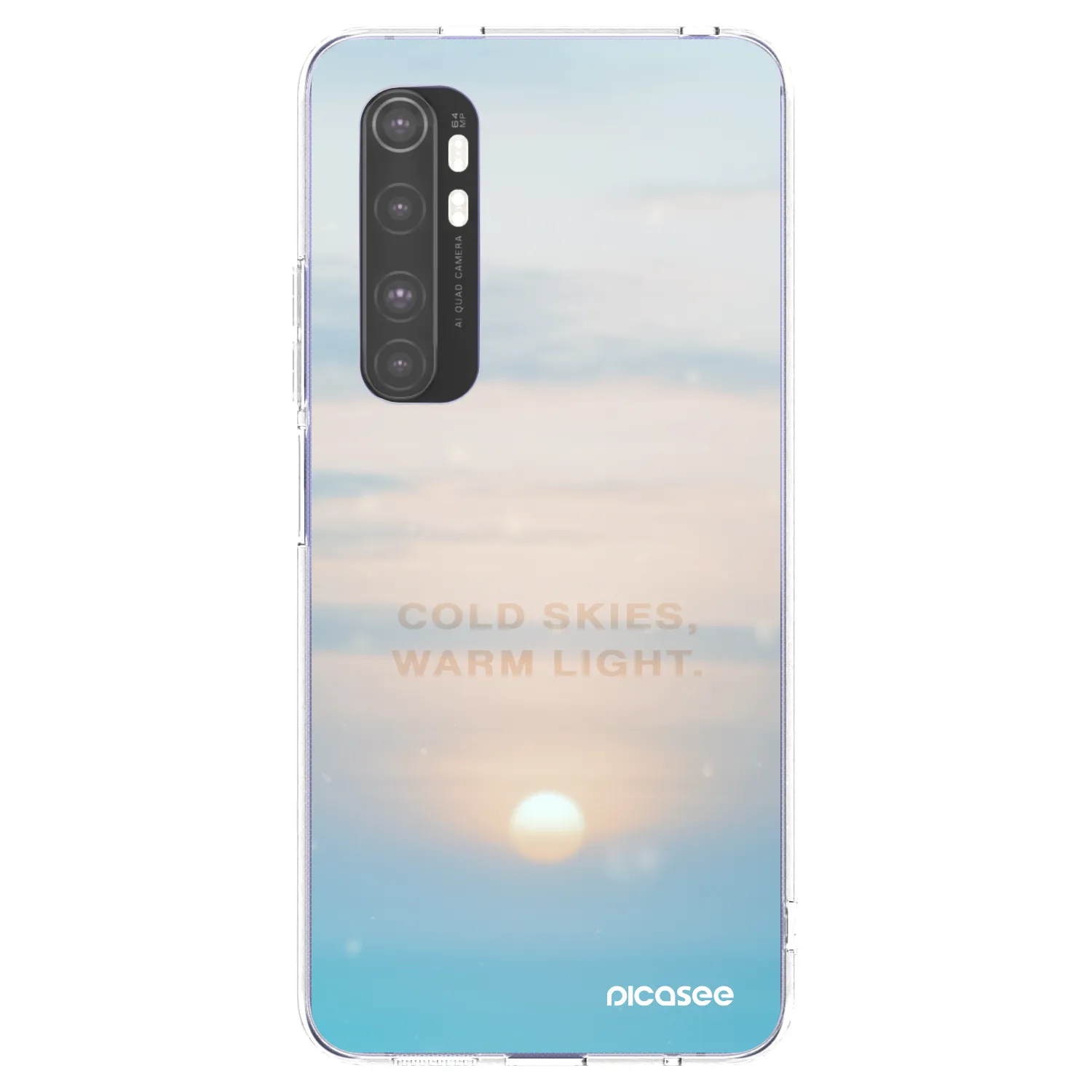 Picasee silikónový prehľadný obal pre Xiaomi Mi Note 10 Lite - COLD SKIES