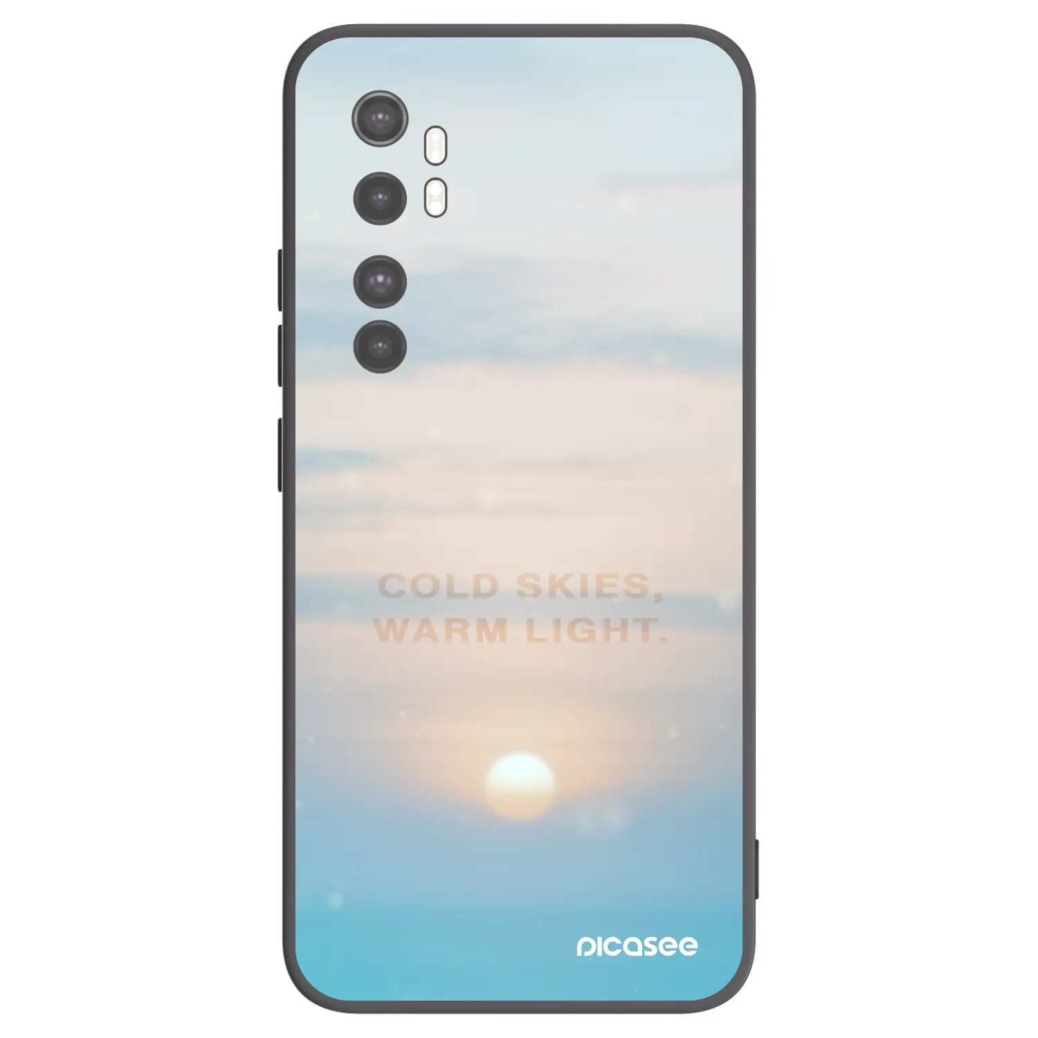Picasee silikónový čierny obal pre Xiaomi Mi Note 10 Lite - COLD SKIES