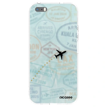 Picasee silikónový prehľadný obal pre Apple iPhone 5/5S/SE - FLIGHT PATH
