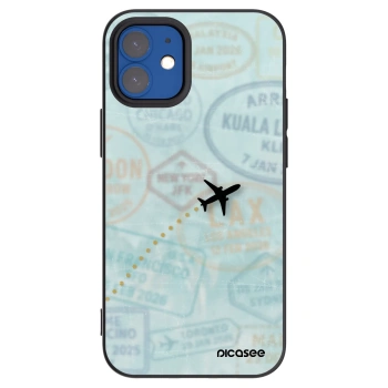 Picasee silikónový čierny obal pre Apple iPhone 12 mini - FLIGHT PATH