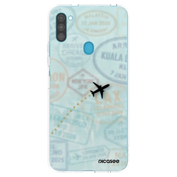 Picasee silikónový prehľadný obal pre Samsung Galaxy M11 - FLIGHT PATH
