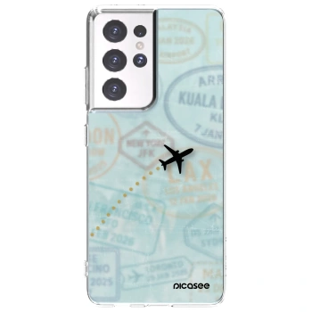 Picasee silikónový prehľadný obal pre Samsung Galaxy S21 Ultra 5G G998B - FLIGHT PATH