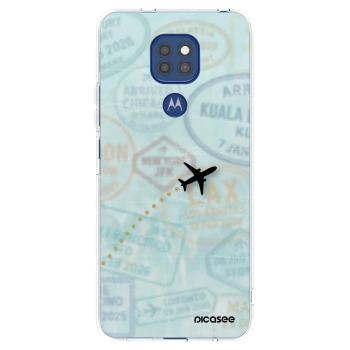 Picasee silikónový prehľadný obal pre Motorola Moto G9 Play - FLIGHT PATH