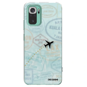Picasee silikónový prehľadný obal pre Xiaomi Redmi Note 10 Pro - FLIGHT PATH