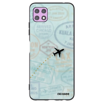 Picasee silikónový čierny obal pre Samsung Galaxy A22 A226B 5G - FLIGHT PATH