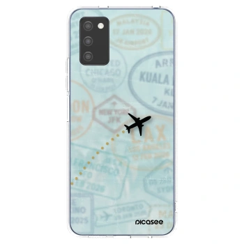 Picasee silikónový prehľadný obal pre Samsung Galaxy A02s A025G - FLIGHT PATH