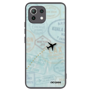 Picasee silikónový čierny obal pre Xiaomi 11 Lite 5G NE - FLIGHT PATH