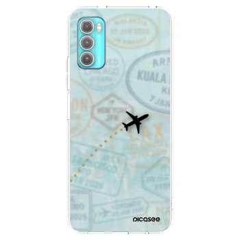 Picasee silikónový prehľadný obal pre Motorola Moto G60 - FLIGHT PATH