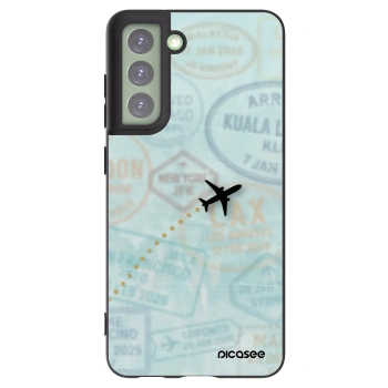 Picasee silikónový čierny obal pre Samsung Galaxy S21 FE 5G - FLIGHT PATH