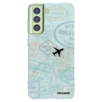 Picasee silikónový prehľadný obal pre Samsung Galaxy S21 FE 5G - FLIGHT PATH