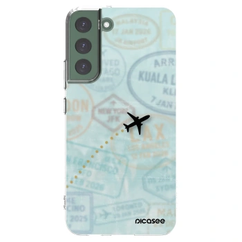 Picasee silikónový prehľadný obal pre Samsung Galaxy S22+ 5G - FLIGHT PATH