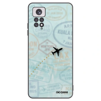 Picasee silikónový čierny obal pre Xiaomi Redmi Note 11 - FLIGHT PATH