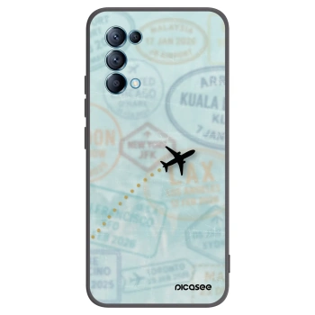 Picasee silikónový čierny obal pre OPPO Reno 5 5G - FLIGHT PATH
