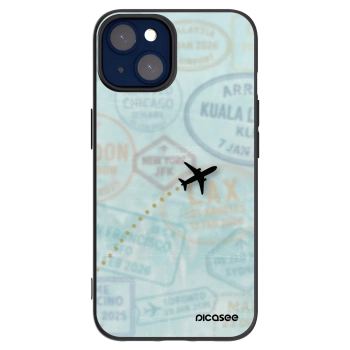 Picasee silikónový čierny obal pre Apple iPhone 14 - FLIGHT PATH
