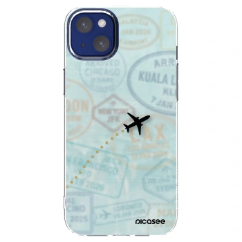 Picasee silikónový prehľadný obal pre Apple iPhone 14 Plus - FLIGHT PATH