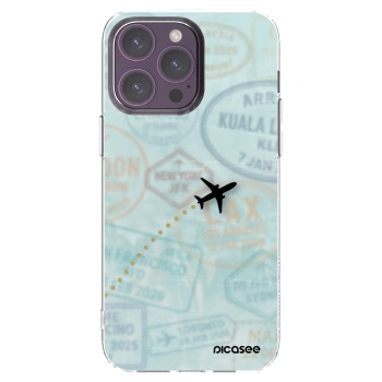 Picasee silikónový prehľadný obal pre Apple iPhone 14 Pro Max - FLIGHT PATH