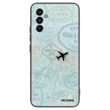 Picasee silikónový čierny obal pre Samsung Galaxy M13 M135F - FLIGHT PATH