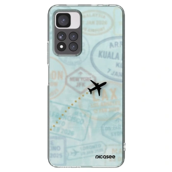 Picasee silikónový prehľadný obal pre Xiaomi Redmi Note 11 Pro+ 5G - FLIGHT PATH