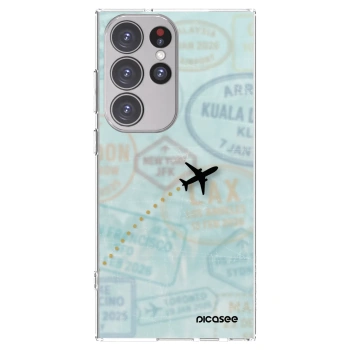 Picasee silikónový prehľadný obal pre Samsung Galaxy S23 Ultra 5G - FLIGHT PATH