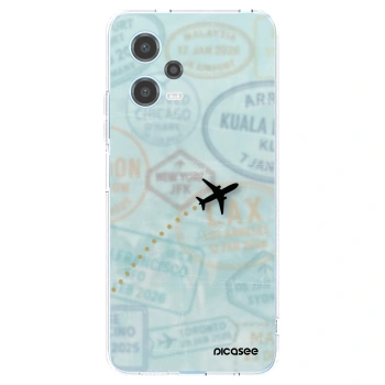 Picasee silikónový prehľadný obal pre Xiaomi Redmi Note 12 5G - FLIGHT PATH