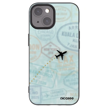 Picasee silikónový čierny obal pre Apple iPhone 15 - FLIGHT PATH