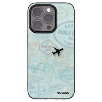 Picasee silikónový čierny obal pre Apple iPhone 15 Pro - FLIGHT PATH