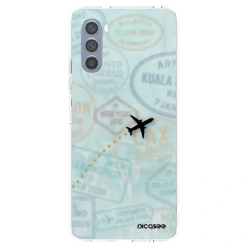 Picasee silikónový prehľadný obal pre Motorola Moto G62 - FLIGHT PATH