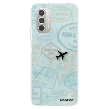 Picasee silikónový prehľadný obal pre Motorola Moto G51 - FLIGHT PATH