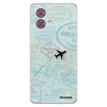 Picasee silikónový prehľadný obal pre Motorola Moto G84 5G - FLIGHT PATH