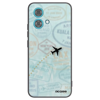 Picasee silikónový čierny obal pre Motorola Edge 40 Neo - FLIGHT PATH