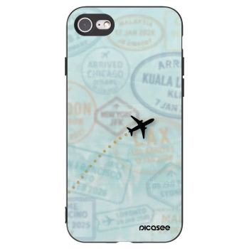 Picasee silikónový čierny obal pre Apple iPhone 8 - FLIGHT PATH