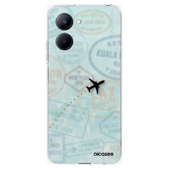 Picasee silikónový prehľadný obal pre Realme C33 (2023) - FLIGHT PATH