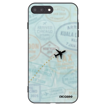 Picasee silikónový čierny obal pre Apple iPhone 7 Plus - FLIGHT PATH