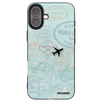 Picasee silikónový čierny obal pre Apple iPhone 16 Plus - FLIGHT PATH