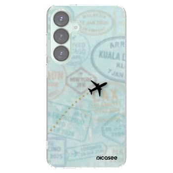 Picasee silikónový prehľadný obal pre Samsung Galaxy S25+ 5G - FLIGHT PATH