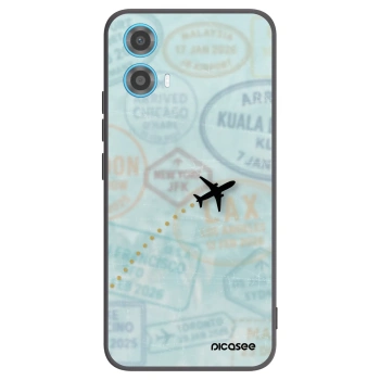 Picasee silikónový čierny obal pre Motorola Moto G34 5G - FLIGHT PATH