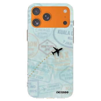 Picasee silikónový prehľadný obal pre Apple iPhone 17 Pro Max - FLIGHT PATH