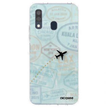 Picasee silikónový prehľadný obal pre Samsung Galaxy A40 A405F - FLIGHT PATH
