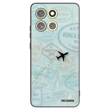 Picasee silikónový čierny obal pre Motorola Moto G86 Power 5G - FLIGHT PATH